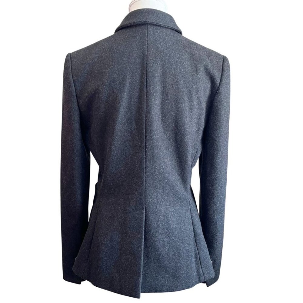 ARITZIA TALULA CHARCOAL GREY SINGLE BREASTED WOOL BLEND FELT BLAZER - 8 - Picture 4 of 11